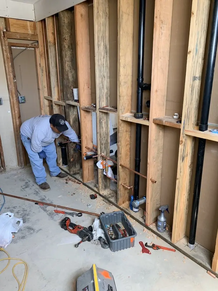 Commercial rough-in plumbing for Water Heater Replacement in Laurel Lake